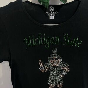 Michigan State Women's Black Tee by